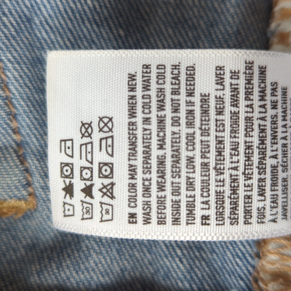 AEO Distressed Tom Girl Shortie Ripped Distressed Frayed Jean Shorts 2 Blue - Picture 10 of 15